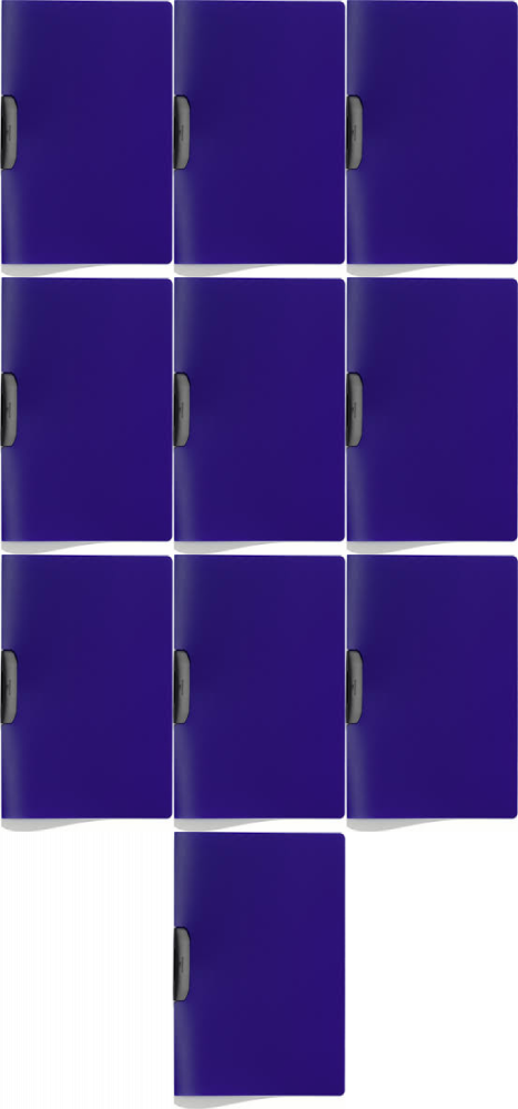 10x Skoroszyt plastikowy z klipsem Durable Duraswing, A4, do 30 kartek, granatowy