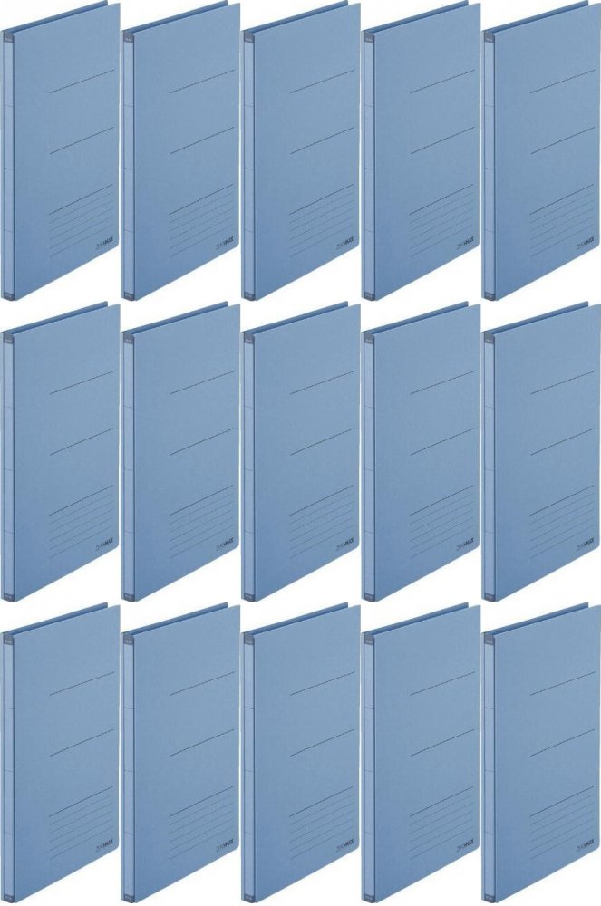 15x Teczka na dokumenty Plus Zero Max, skoroszytowa, z regulowanym grzbietem, A4, niebieski