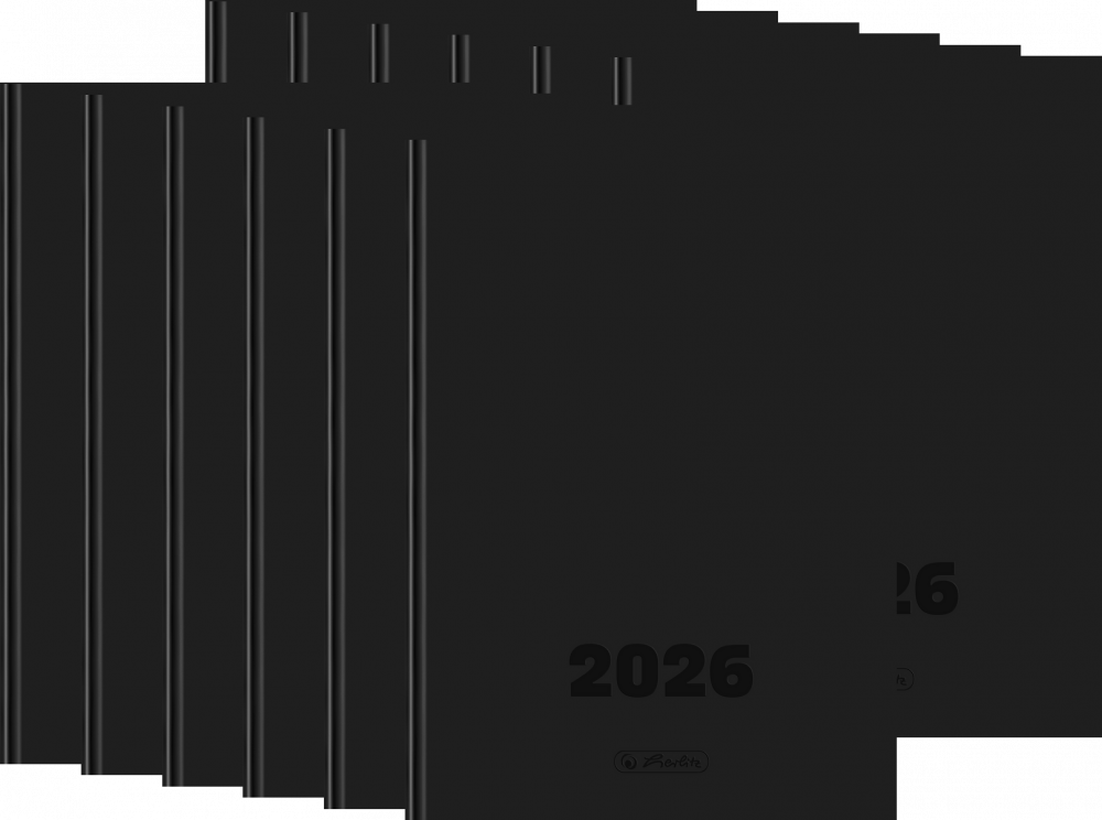 12x Kalendarz książkowy 2026, Herlitz, Szefa, B5, dzienny, czarny