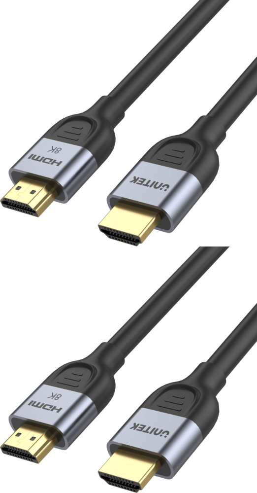 2x Kabel HDMI - HDMI Unitek, 2.1 8K 60Hz, 2m, czarny