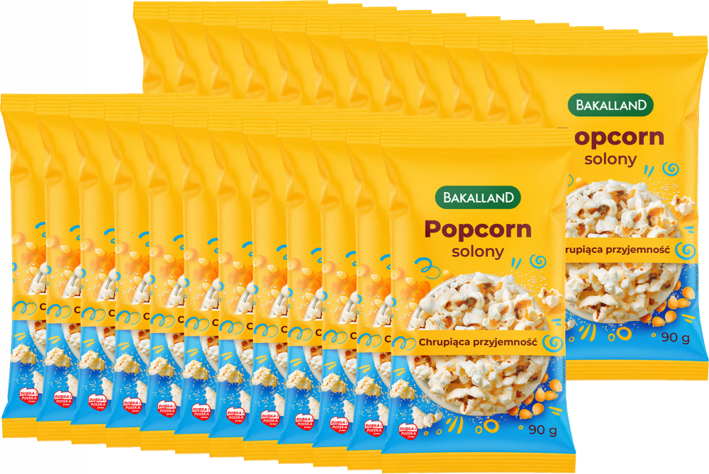 24x Popcorn Bakalland, solony, do mikrofalówki, 90g