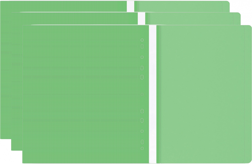 400x Skoroszyt plastikowy oczkowy Office Products, A4, do 200 kartek, jasnozielony