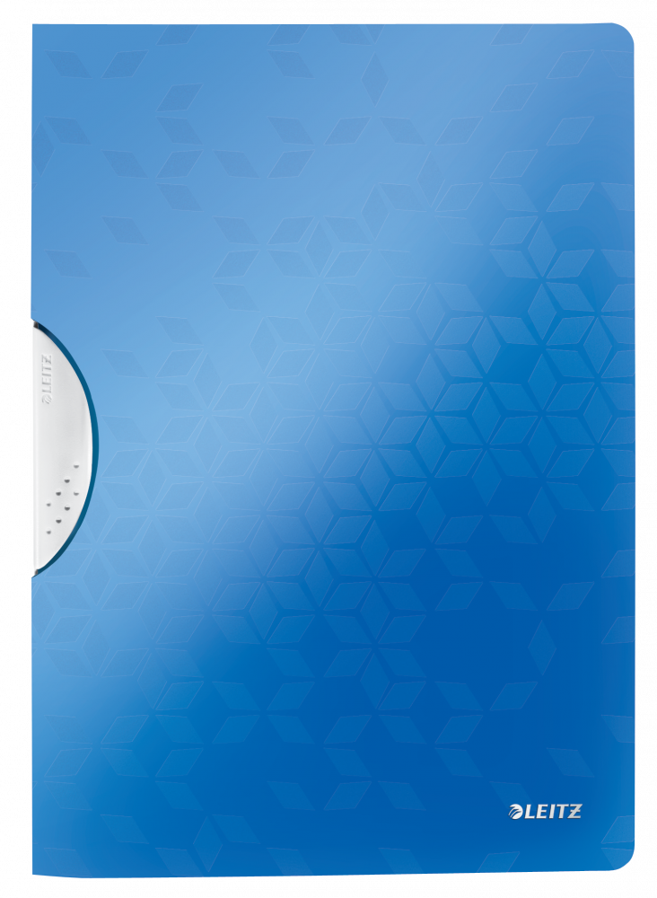 Skoroszyt plastikowy z klipsem Leitz Wow ColorClip, A4, do 30 kartek, niebieski
