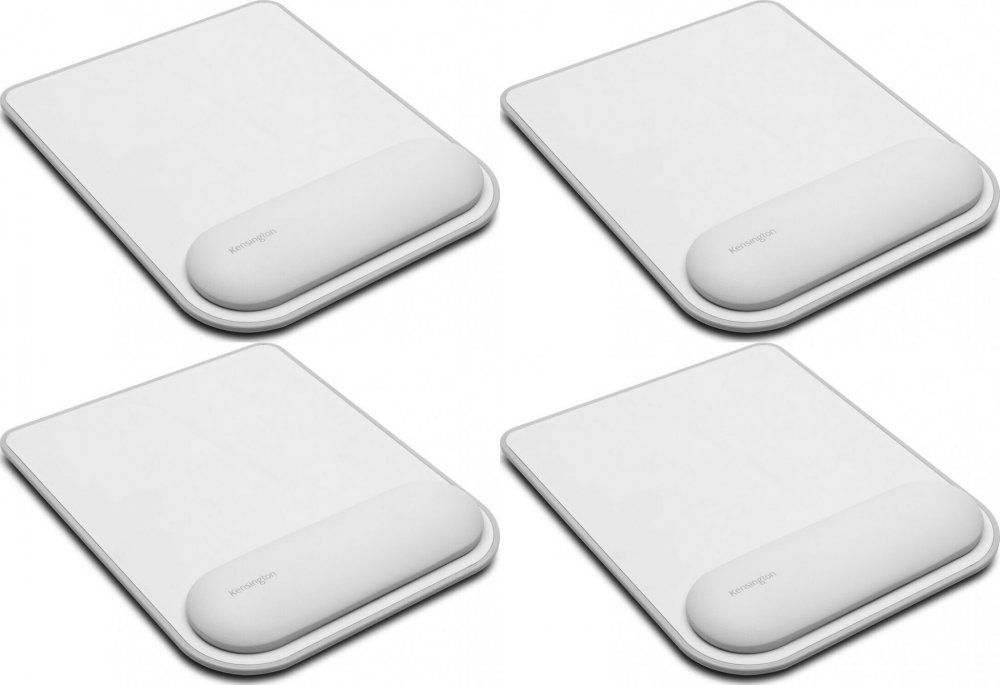 4x Podkładka pod myszkę i nadgarstek Kensington Ergosoft, do standardowych myszy, 240x195x21mm, szary