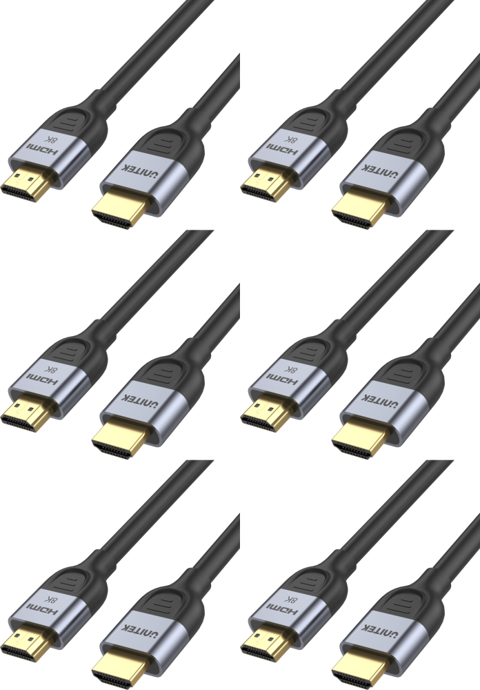 6x Kabel HDMI - HDMI Unitek, 2.1 8K 60Hz, 2m, czarny