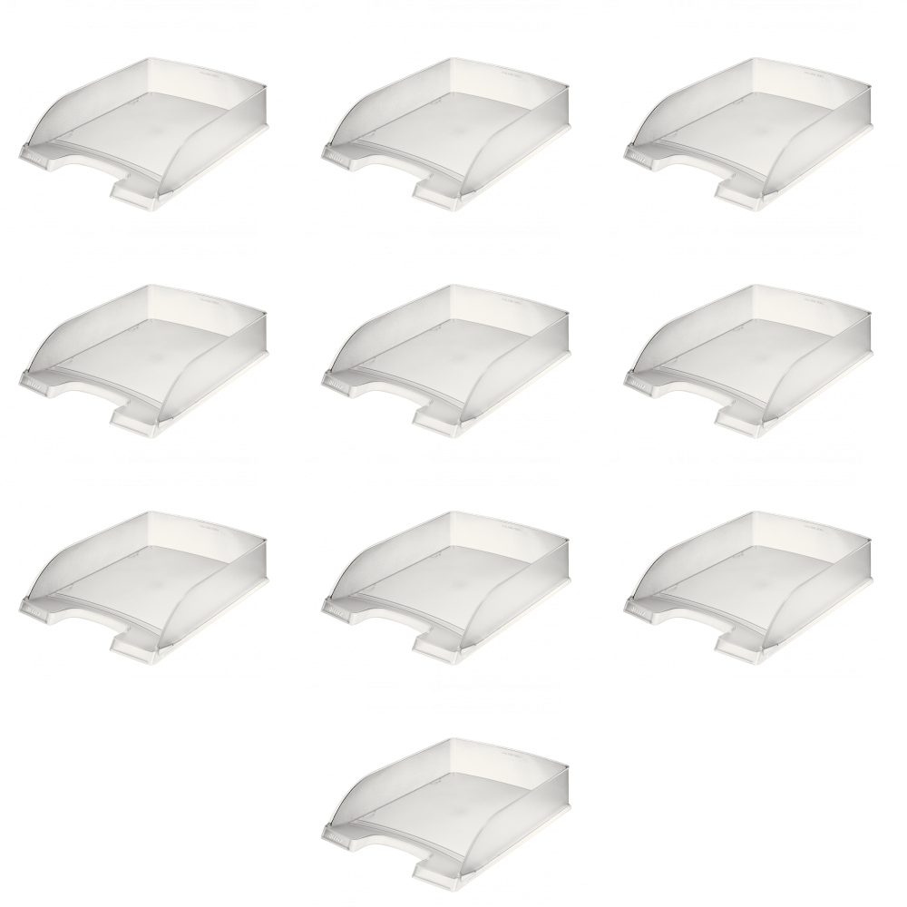 10x Półka na dokumenty Leitz Plus Standard, A4, plastikowa, przezroczysty