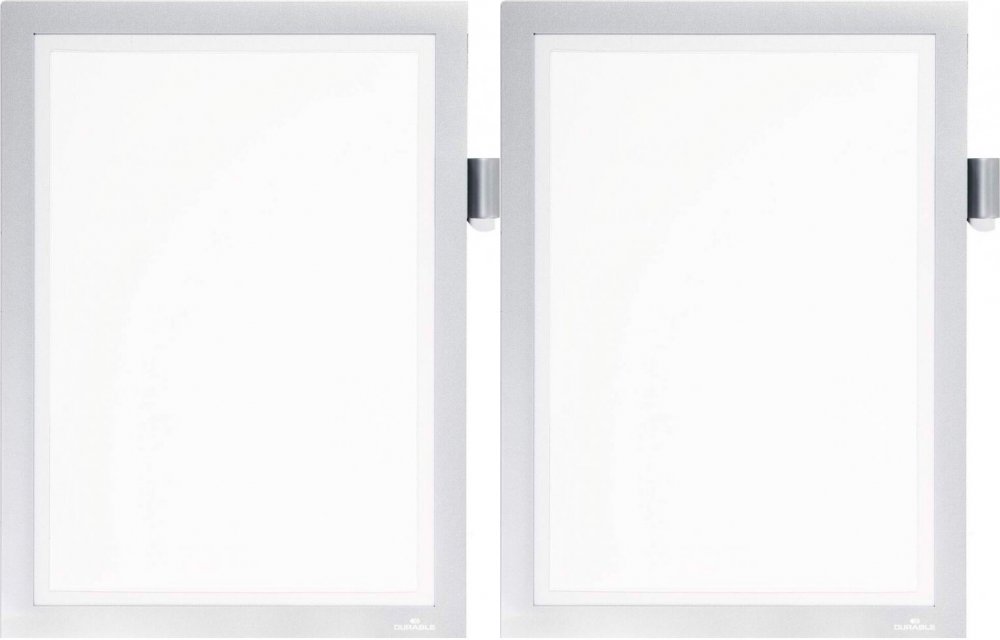 2x Ramka magnetyczna Durable Duraframe Magnetic Note, A4, 1 sztuka, srebrny