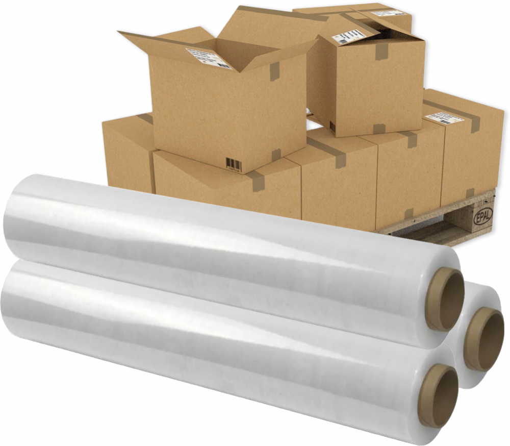 378x Folia stretch, 0.5x118m, 1.25kg netto, 23μm, przezroczysty