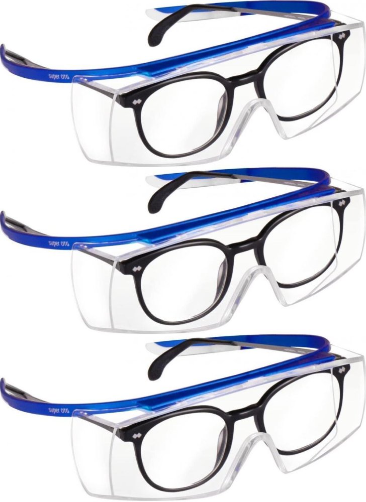 3x Okulary ochronne Uvex Super OTG 9169260, filtr UV, bezbarwny