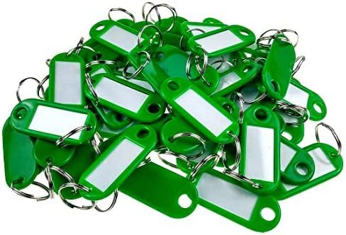 Zawieszki do kluczy Wisplast, jednostronne, 50 sztuk, zielony