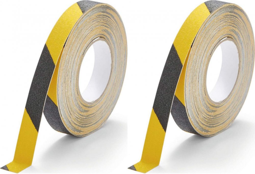 2x Taśma antypoślizgowa Durable Duraline Grip, 25mmx15m, żółto-czarny