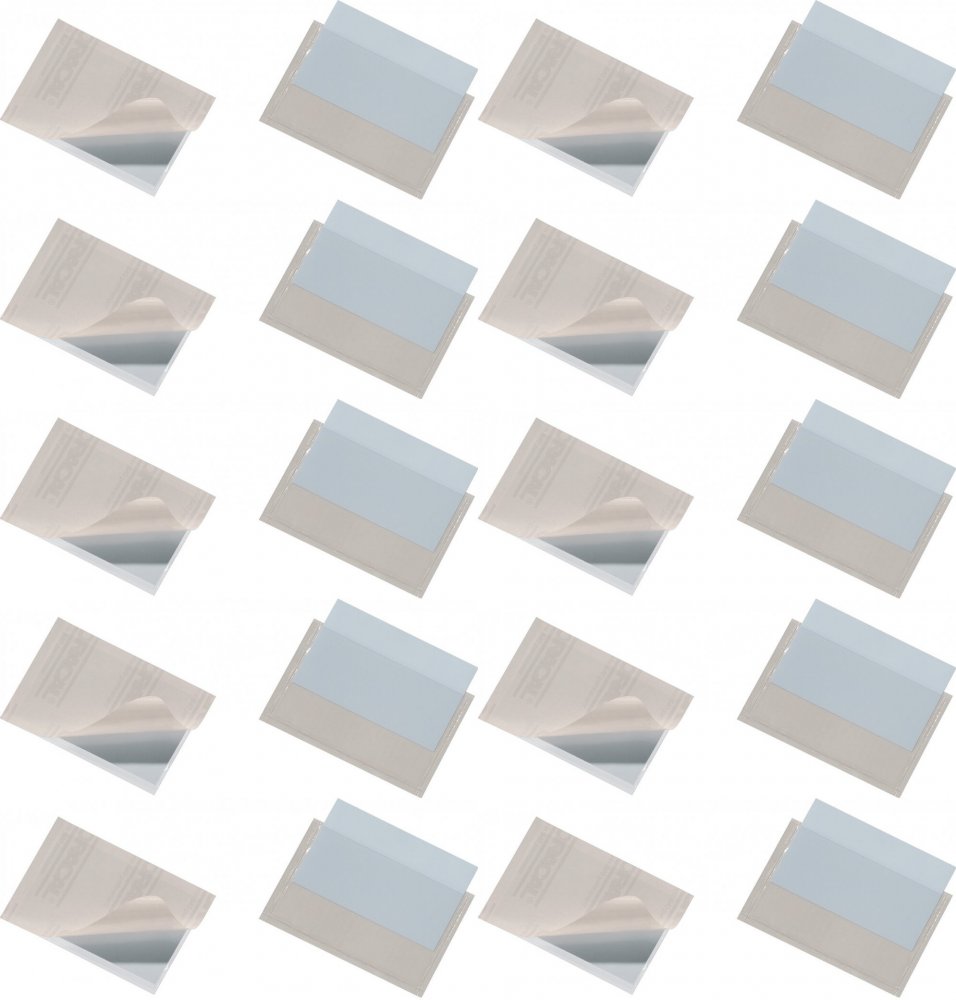 10x Kieszeń samoprzylepna Durable Pocketfix, 90x57mm, otwarcie u góry, 10 sztuk, transparentny