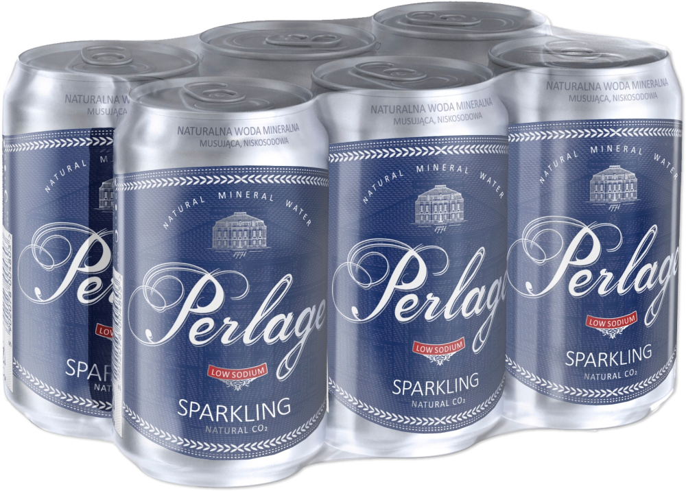 6x Woda gazowana Cisowianka Perlage, 0.33l, puszka