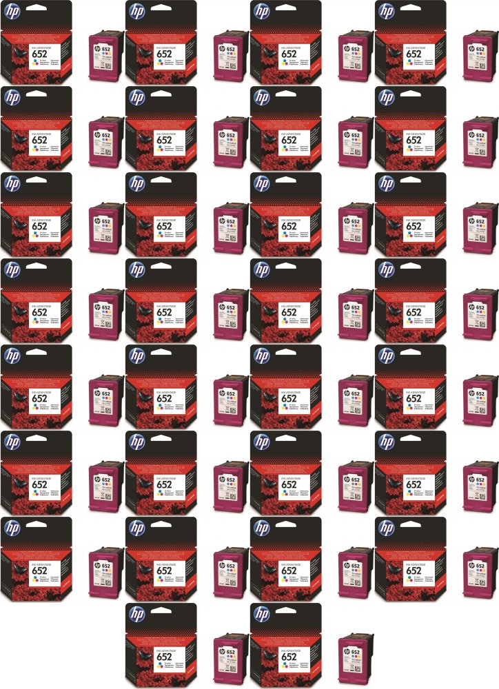 60x Tusz Hp 652 (F6V24AE), 200 stron, CMY cyan (błękitny), magenta (purpurowy), yellow (żółty)