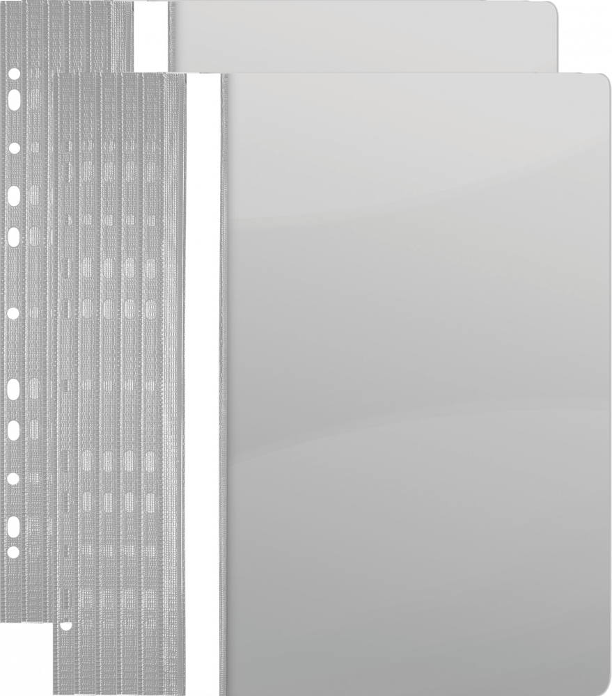 10x Skoroszyt plastikowy oczkowy Donau, A4, do 200 kartek, szary