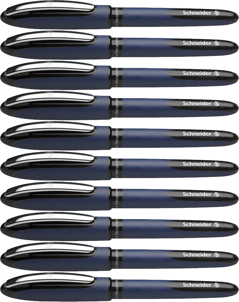 10x Pióro kulkowe Schneider One Business, 0.6 mm, czarny
