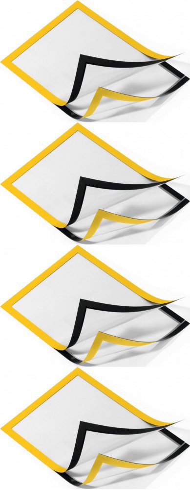 2x Ramka magnetyczna Durable Duraframe, samoprzylepna, A4, 2 sztuki, żółty