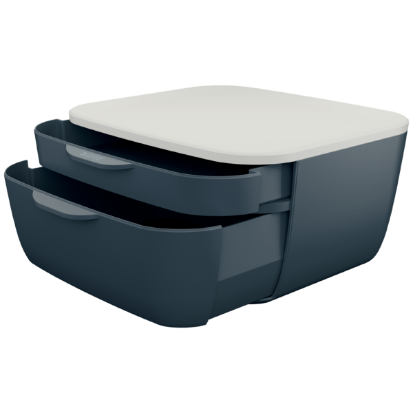 Pojemnik Leitz Cosy, z 2 szufladami, szary