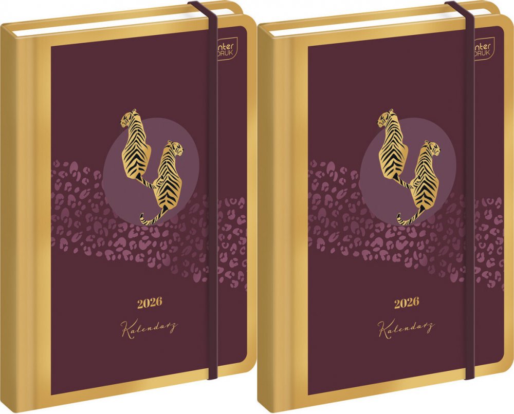 2x Kalendarz książkowy 2026, Interdruk, Metallic Satin, B6, tygodniowy