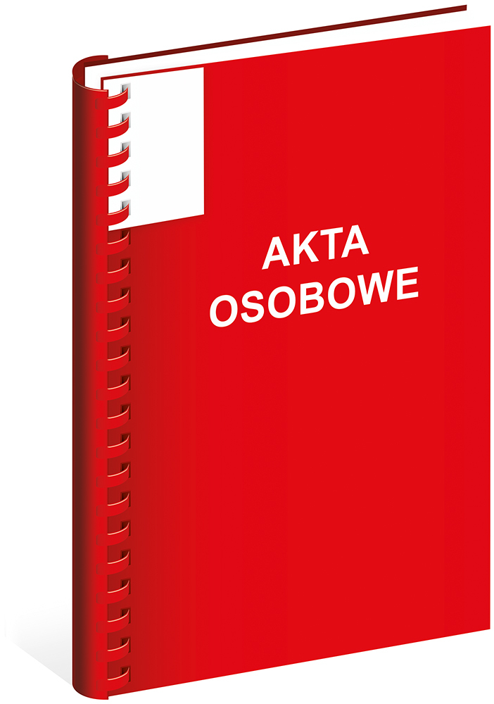 Teczka do akt osobowych Interdruk, A4, 350g/m2, czerwony