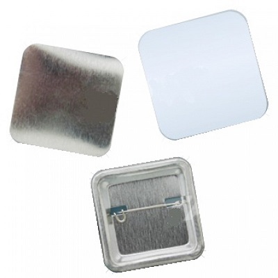 Komponenty kwadratowe do przypinek, 37x37mm, 500 sztuk