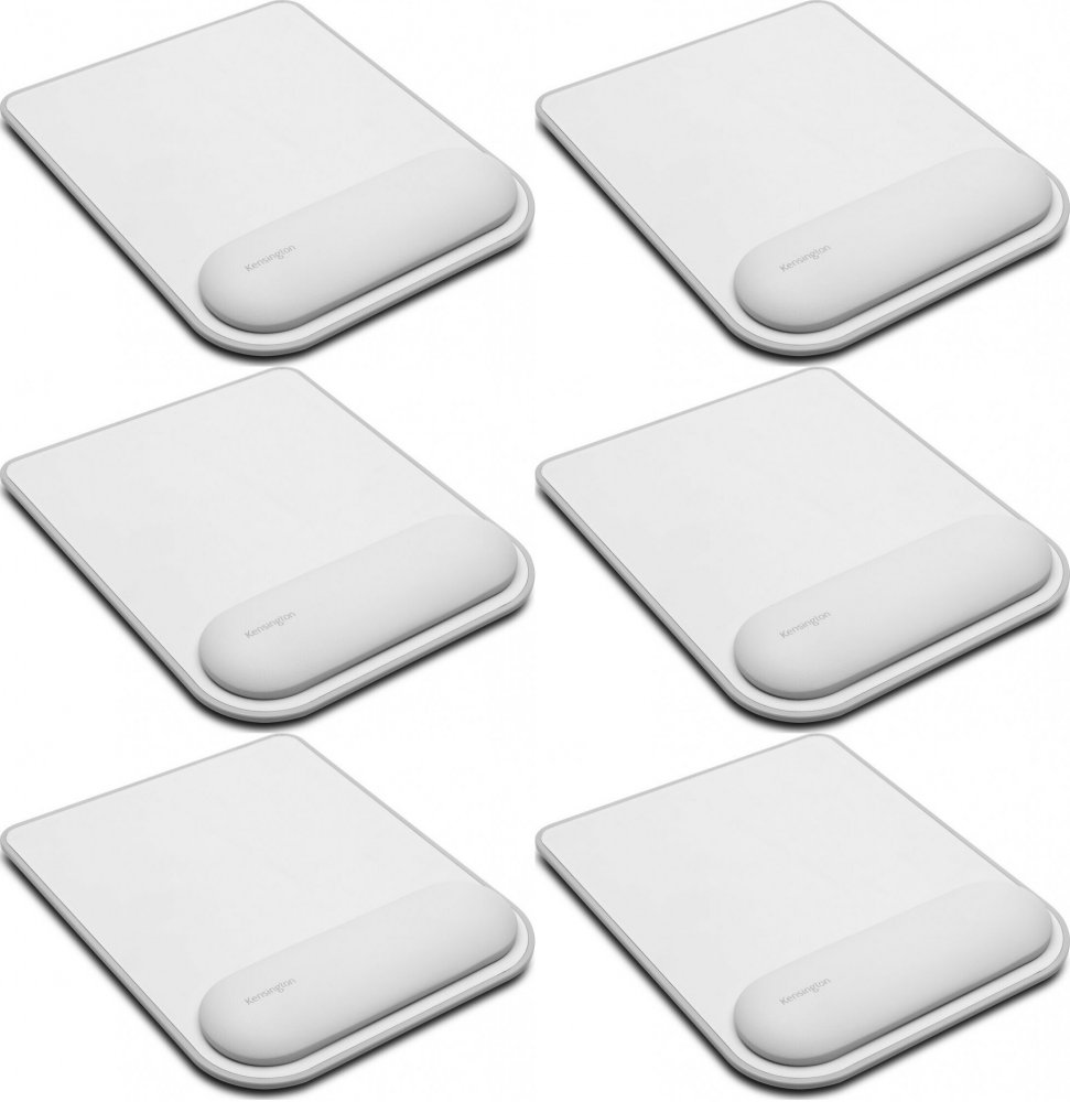 6x Podkładka pod myszkę i nadgarstek Kensington Ergosoft, do standardowych myszy, 240x195x21mm, szary