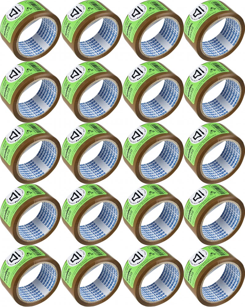 20x Taśma pakowa Grand Wonder, cicha, 48mmx50m, brązowy