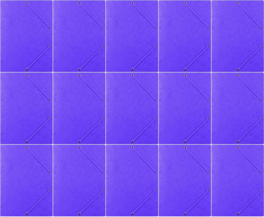 15x Teczka preszpanowa z gumką Donau, A4, 390g/m2, fioletowy