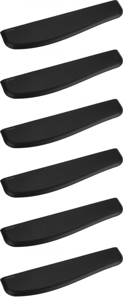 6x Podkładka pod nadgarstek Kensington, ErgoSoft, do klawiatur płaskich, 432x101x10mm, czarny