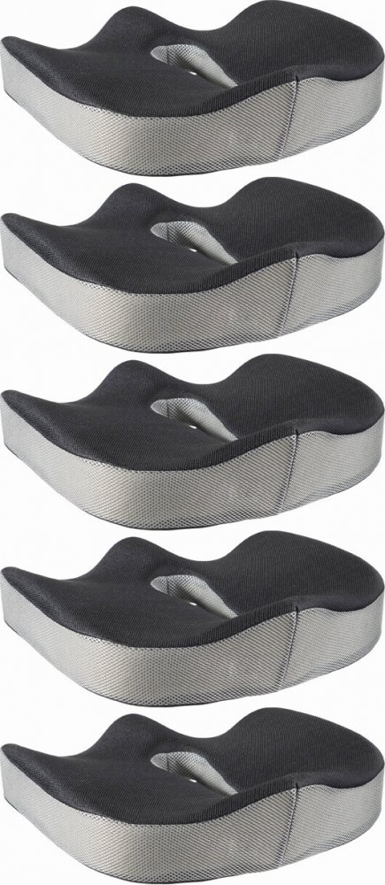 5x Poduszka ortopedyczna na krzesło Powerton WPEUS1, czarny