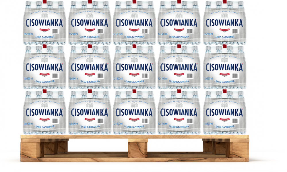 480x Woda lekko gazowana Cisowianka, 0.5l, butelka PET
