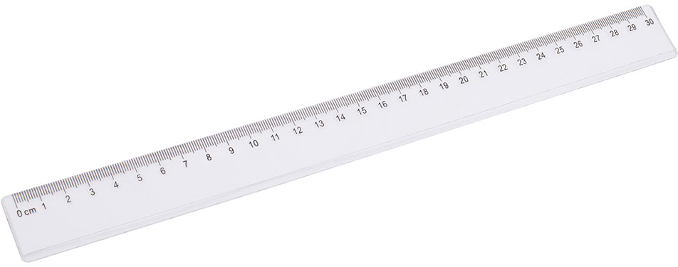 Linijka plastikowa D.Rect, 30cm, transparentny