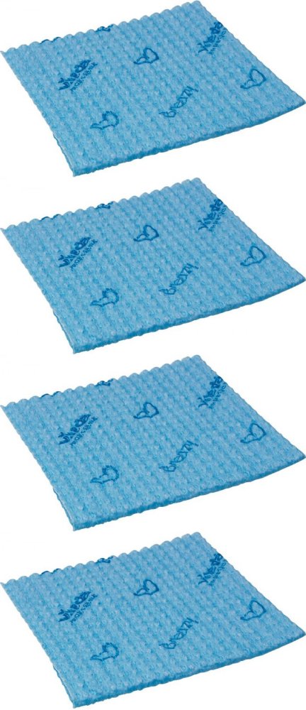 4x Ściereczka Vileda Breazy, gąbczasta, mikrofaza, 35x35cm, 1 sztuka, niebieski