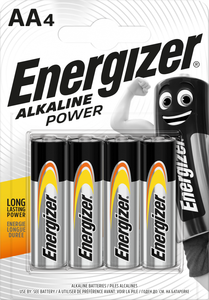 Bateria alkaliczna Energizer, AA, 1.5V, LR6, 4 sztuki