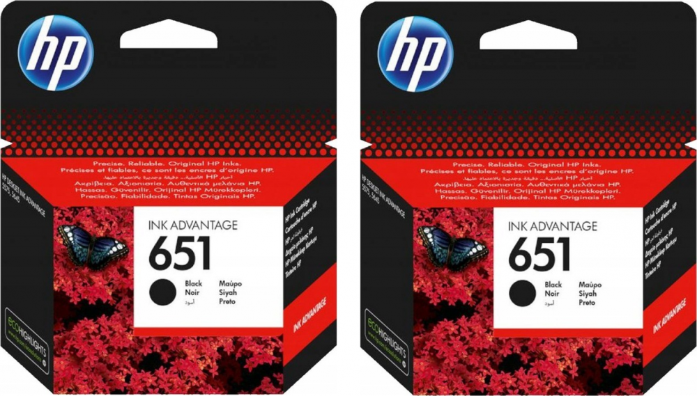 2x Tusz HP 651 (C2P10AE), 600 stron, black (czarny)