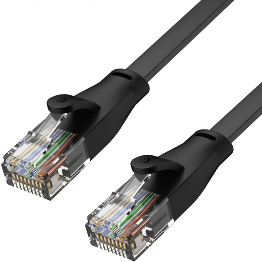Kabel sieciowy UTP Ethernet Cat. 6 Unitek, płaski, 3m, czarny