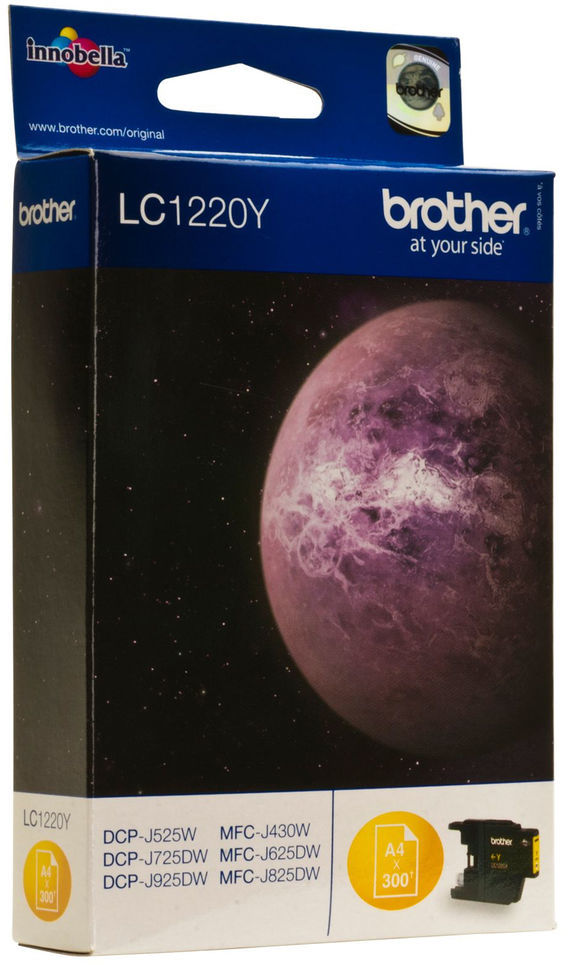 Tusz Brother (LC1220Y), 300 stron, yellow (żółty)