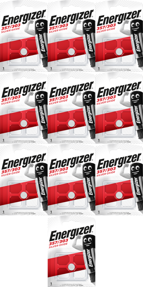 10x Bateria specjalistyczna Energizer, 357/303, SR44W, 1 sztuka
