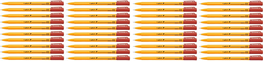 50x Cienkopis Rystor, RC-04, 0.4mm, czerwony