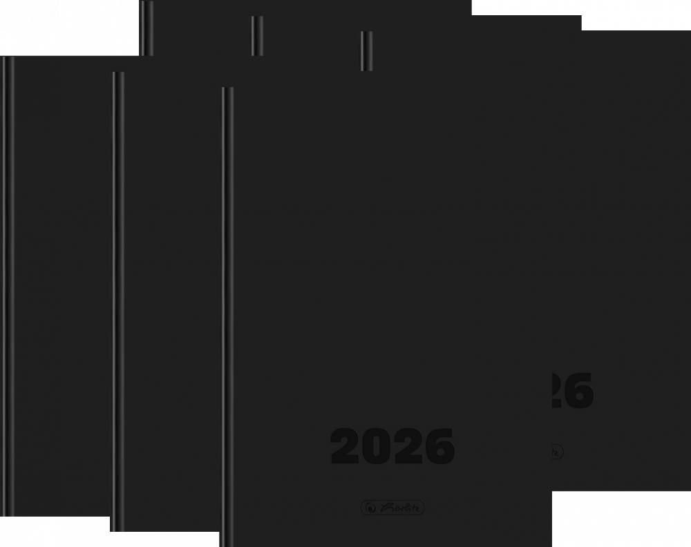 6x Kalendarz książkowy 2026, Herlitz, Szefa, B5, dzienny, czarny