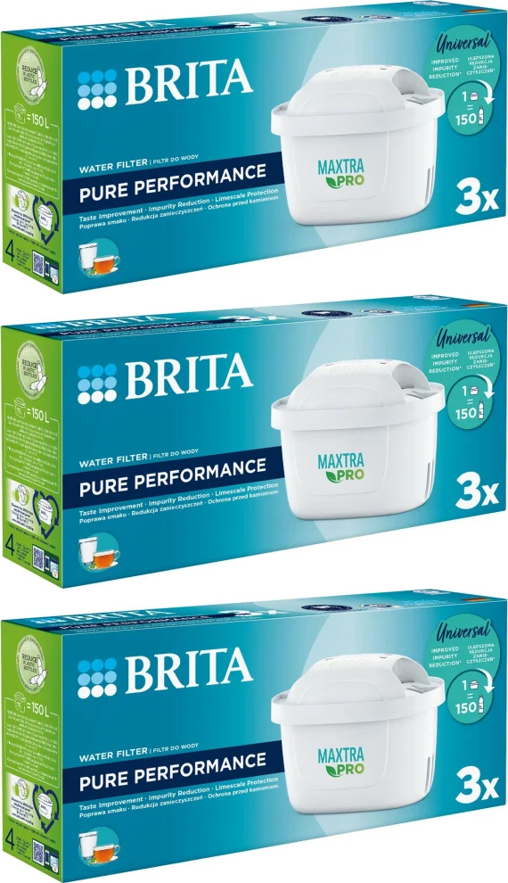3x Wkład filtrujący Brita Maxtra Pro Pure Performance, 3 sztuki