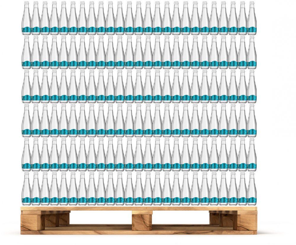 1296x Woda gazowana Kropla Beskidu Delice, 0.33l, butelka szklana