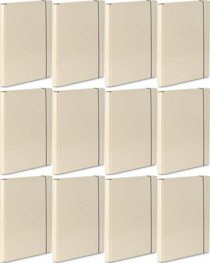 12x Teczka skrzydłowa z gumką VauPe, A4, 40mm, waniliowy