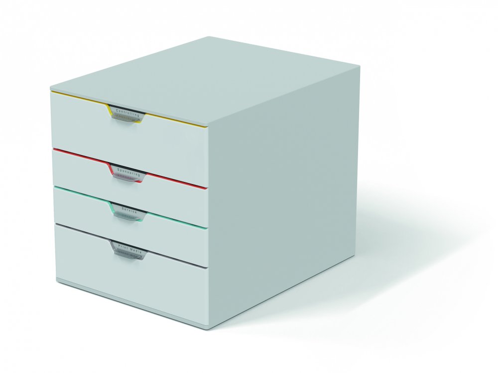 Pojemnik Durable Varicolor Mix 4, z 4 szufladami, biały