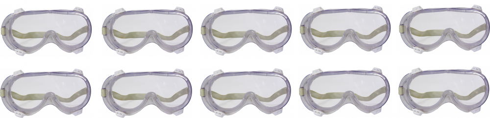 10x Gogle ochronne Reis Gog-Air, przeciwodpryskowe, bezbarwny