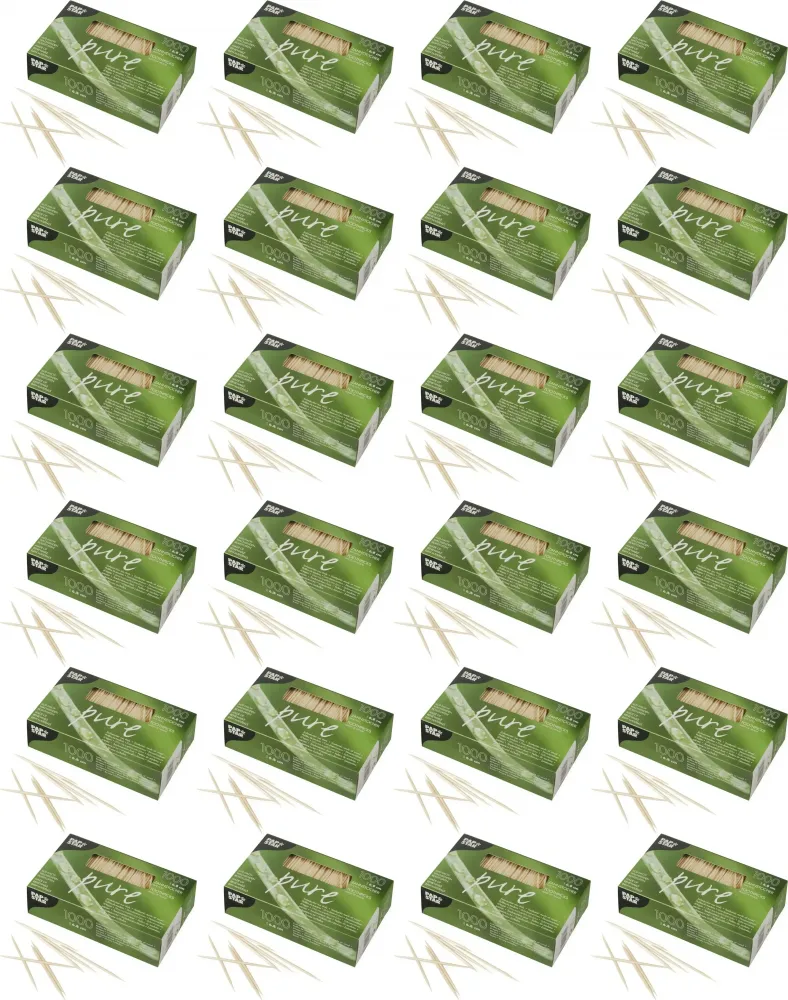 24x Wykałaczki Papstar, drewno, 1000 sztuk