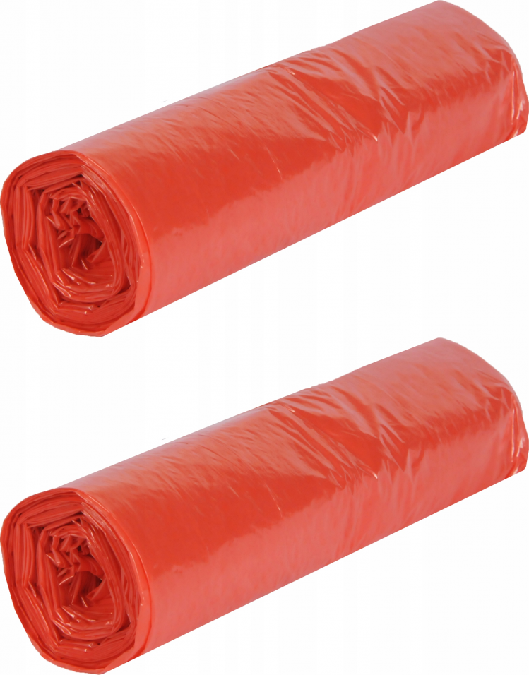 2x Worki na śmieci Merida Economy plus, na odpady zmieszane, 60l, 50 sztuk, czerwony