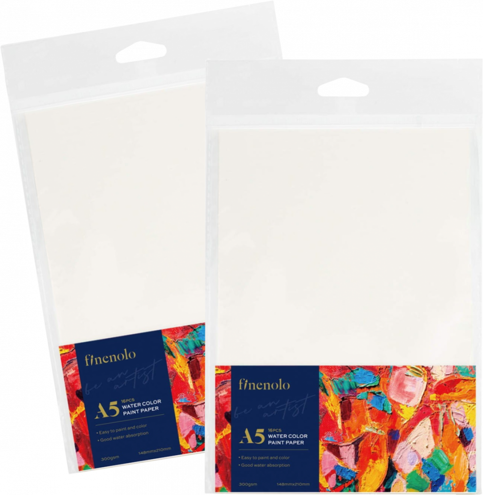 2x Papier akwarelowy Deli Finenolo, A5, 300g/m2, 16 kartek, biały