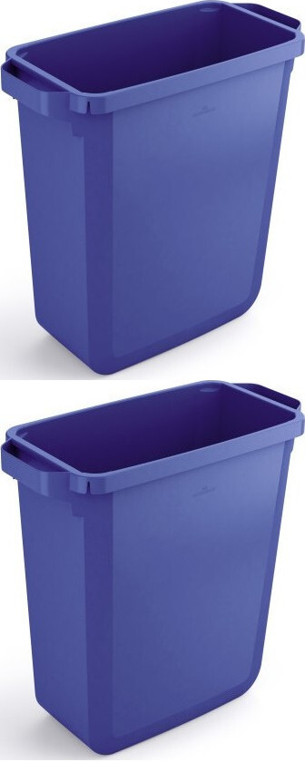 2x Kosz do segregacji odpadów Durable Durabin, 60l, niebieski