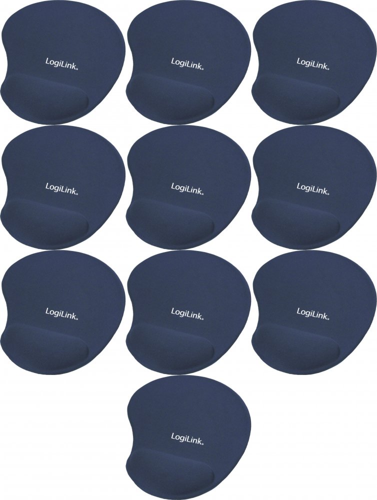 10x Podkładka żelowa pod mysz LogiLink, żelowa, 200x220x20mm, granatowy